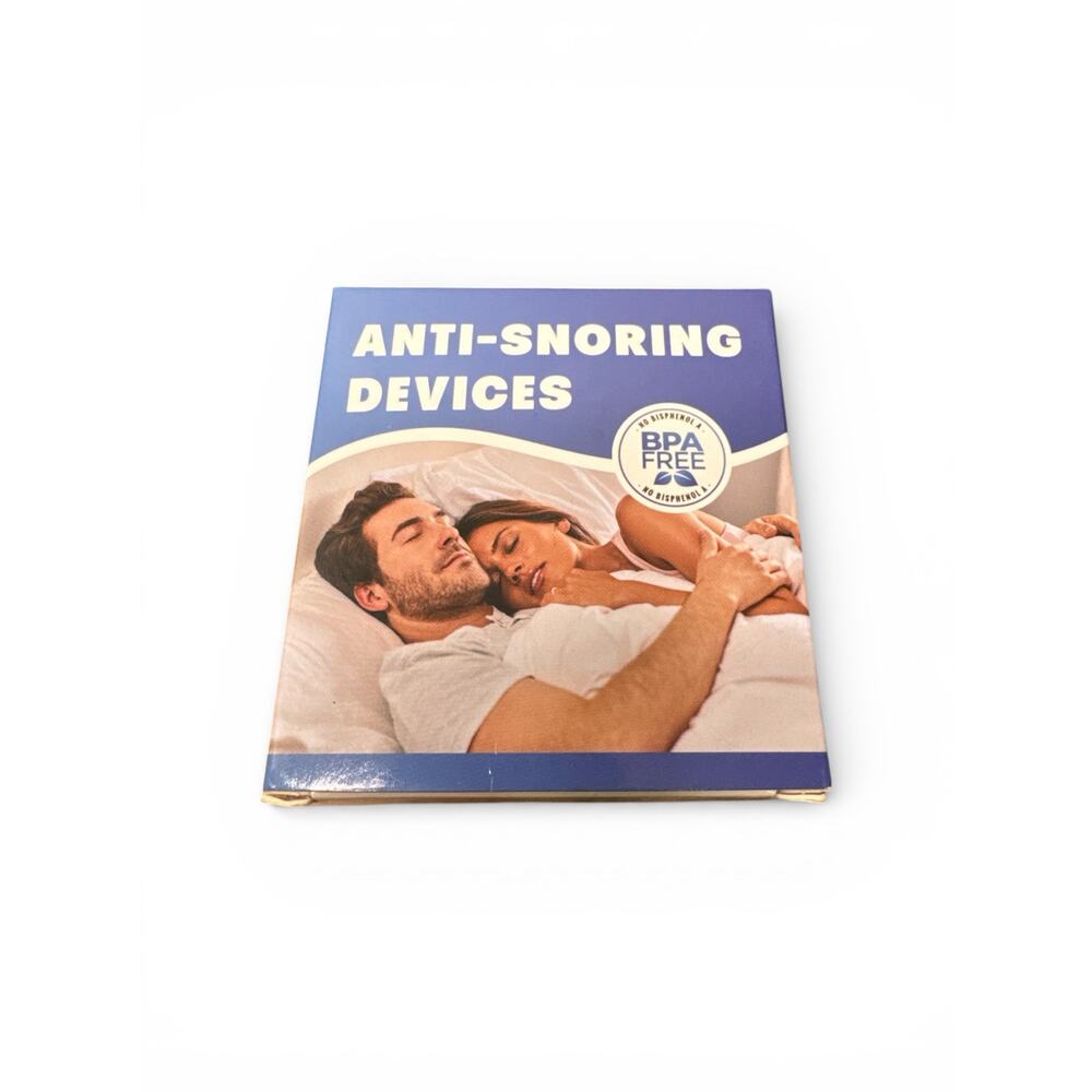 Anti Snoring Mouthpiece Open Front Jaw Support White Blue  BPA Free